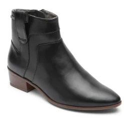 Clearance Rockport Women'S Geovana Waterproof Layered Boot Black Lthr Wp