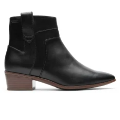 Clearance Rockport Women'S Geovana Waterproof Layered Boot Black Lthr Wp