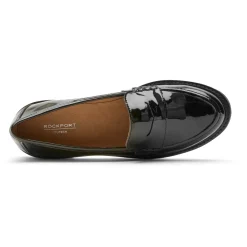 New Rockport Women'S Kacey Penny Loafer Black Patent