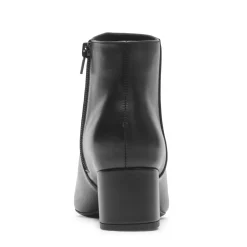 New Rockport Women'S Milia Block Bootie Black Lthr