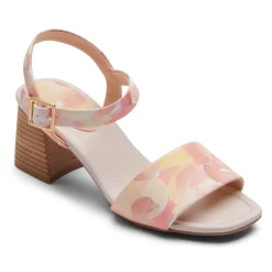 Hot Rockport Women'S Oh Joy! - Farrah 2-Strap Heel Pink Painterly