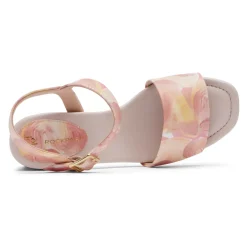 Hot Rockport Women'S Oh Joy! - Farrah 2-Strap Heel Pink Painterly