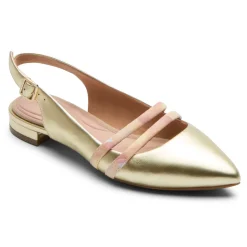 Hot Rockport Women'S Oh Joy! - Total Motion Adelyn Strappy Slingback Shoe Gold/Pink