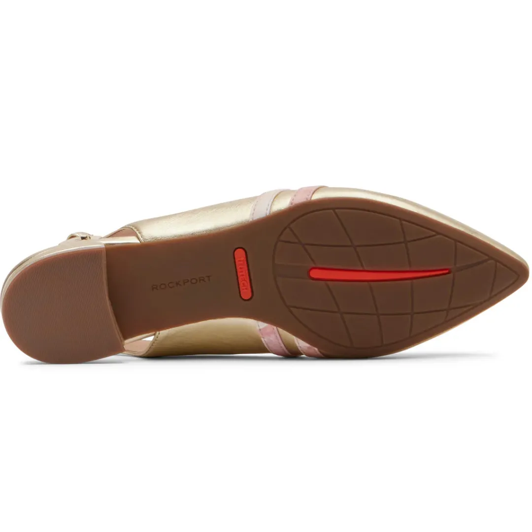 Hot Rockport Women'S Oh Joy! - Total Motion Adelyn Strappy Slingback Shoe Gold/Pink