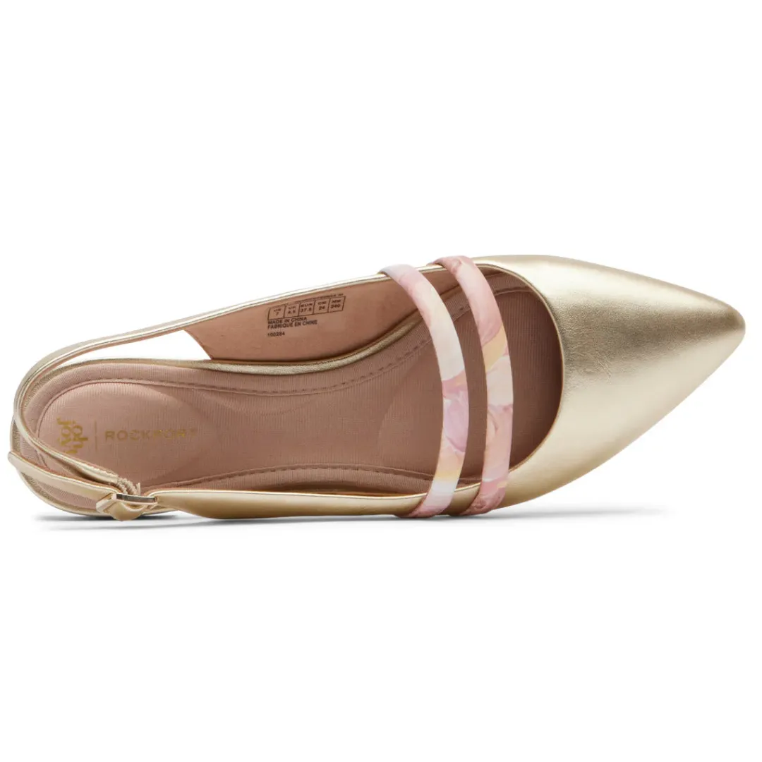 Hot Rockport Women'S Oh Joy! - Total Motion Adelyn Strappy Slingback Shoe Gold/Pink