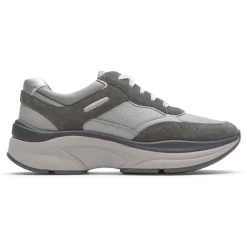 Sale Rockport Women'S Prowalker Eco Sneaker Grey Suede/Textile Eco