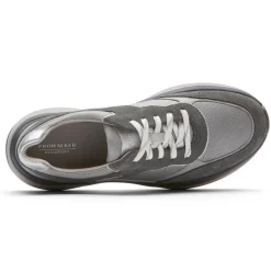 Sale Rockport Women'S Prowalker Eco Sneaker Grey Suede/Textile Eco