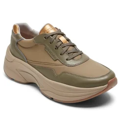 Discount Rockport Women'S Prowalker Next Sneaker Forest Lthr/Textile