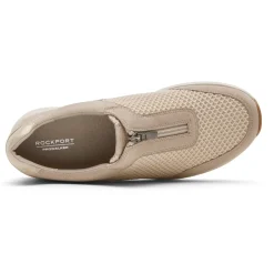 Clearance Rockport Women'S Prowalker Trustride Zip Sneaker Vanilla