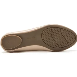 Sale Rockport Women'S Reagan Ballet Flat Neutral Beige Patent Synthetic