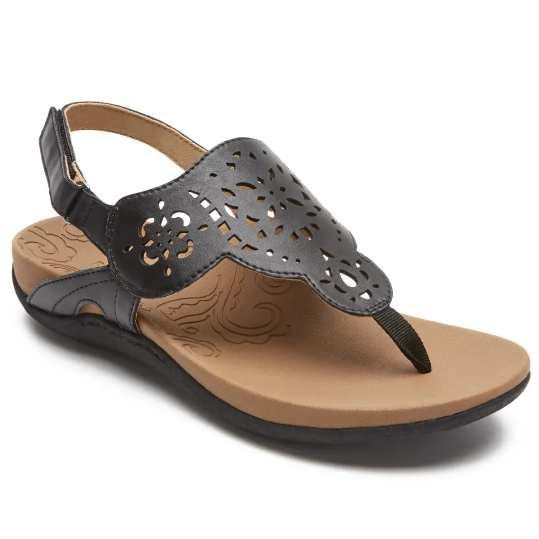 Outlet Rockport Women'S Ridge Circle Cutout Thong Black