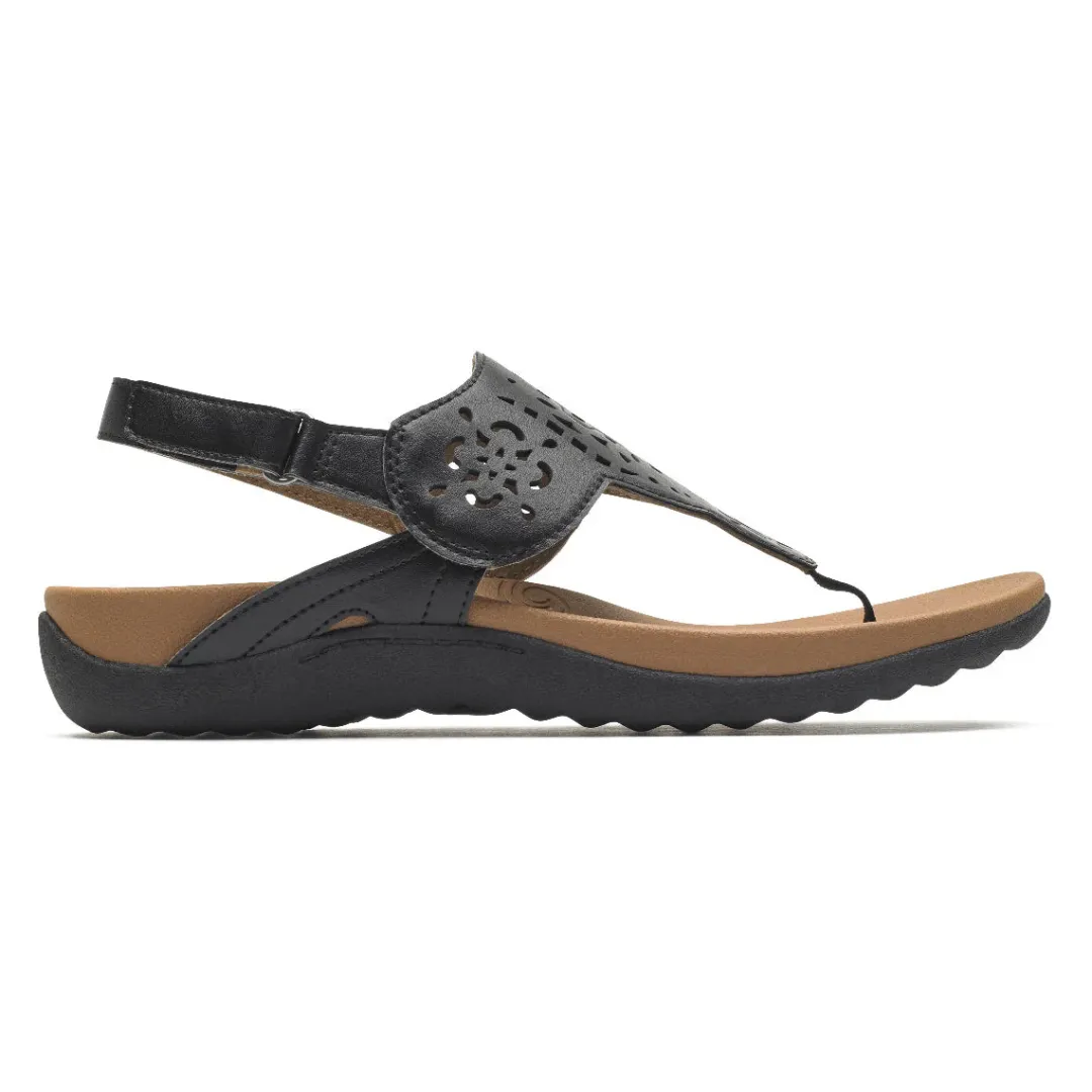 Outlet Rockport Women'S Ridge Circle Cutout Thong Black