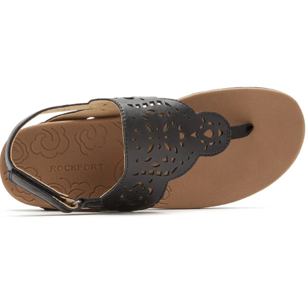 Outlet Rockport Women'S Ridge Circle Cutout Thong Black
