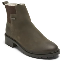 Online Rockport Women'S Ryleigh Waterproof Chelsea Boot Dk Taupe Lthr Wp Wl