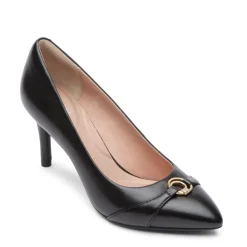Hot Rockport Women'S Tm75Mm Plain Toe Ornamented Pump Black Leather