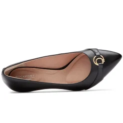 Hot Rockport Women'S Tm75Mm Plain Toe Ornamented Pump Black Leather
