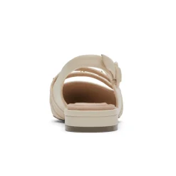 New Rockport Women'S Total Motion Adelyn Strappy Slingback Shoe Vanilla/Pearl