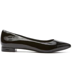Hot Rockport Women'S Total Motion Adelyn Ballet Flat Black Patent