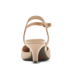 Clearance Rockport Women'S Total Motion Kalila Ankle Strap Heel Nude Glam