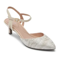 Clearance Rockport Women'S Total Motion Kalila Ankle Strap Heel Vanilla