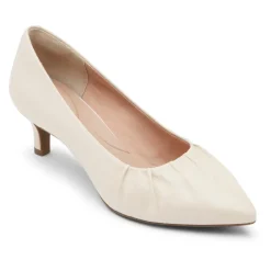 Hot Rockport Women'S Total Motion Kalila Gathered Heel Vanilla Lthr