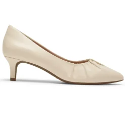 Hot Rockport Women'S Total Motion Kalila Gathered Heel Vanilla Lthr