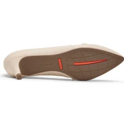 Hot Rockport Women'S Total Motion Kalila Gathered Heel Vanilla Lthr