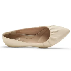 Hot Rockport Women'S Total Motion Kalila Gathered Heel Vanilla Lthr