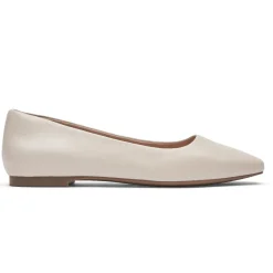 Sale Rockport Women'S Total Motion Laylani Plain Ballet Flat Vanilla