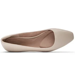Sale Rockport Women'S Total Motion Laylani Plain Ballet Flat Vanilla