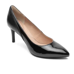 Hot Rockport Women'S Total Motion 75Mm Pieced Heel Black Patent Synthetic