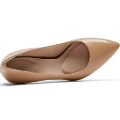 Sale Rockport Women'S Total Motion 75Mm Pointed Toe Heel Mocha Latte