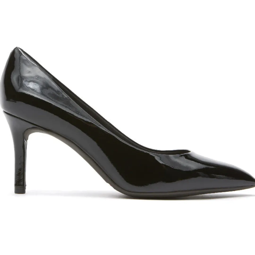 Sale Rockport Women'S Total Motion 75Mm Pointed Toe Heel Black Patent