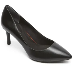 Best Rockport Women'S Total Motion 75Mm Pointed Toe Heel Black Leather