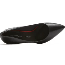 Best Rockport Women'S Total Motion 75Mm Pointed Toe Heel Black Leather