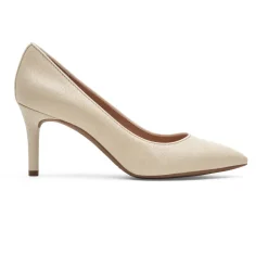 Outlet Rockport Women'S Total Motion 75Mm Pointed Toe Heel Vanilla Wavy