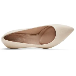 Outlet Rockport Women'S Total Motion 75Mm Pointed Toe Heel Vanilla Wavy