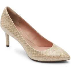 Hot Rockport Women'S Total Motion 75Mm Pointed Toe Heel Nude Glam