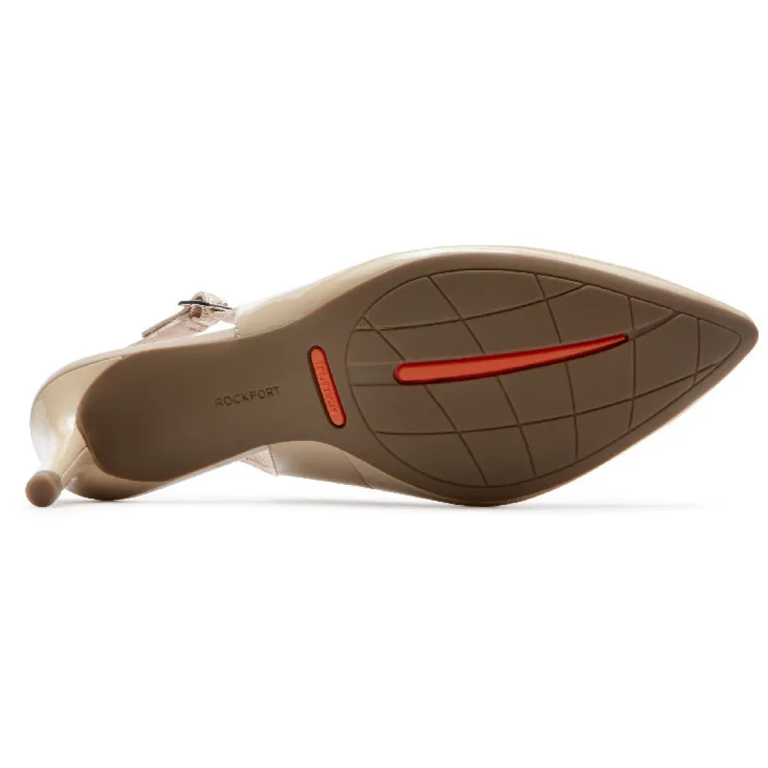New Rockport Women'S Total Motion 75Mm Slingback Shoe Warm Taupe Patent