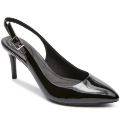 Hot Rockport Women'S Total Motion 75Mm Slingback Shoe Black Patent