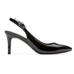 Hot Rockport Women'S Total Motion 75Mm Slingback Shoe Black Patent
