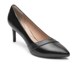 Hot Rockport Women'S Total Motion 75Mm Strap Heel Black Lthr