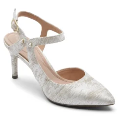 Discount Rockport Women'S Total Motion 75Mm X-Strap Heel Vanilla/Pearl