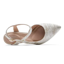 Discount Rockport Women'S Total Motion 75Mm X-Strap Heel Vanilla/Pearl