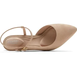 New Rockport Women'S Total Motion Sheehan Strappy Heel Beige Suede