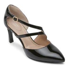 Hot Rockport Women'S Total Motion Sheehan Asymmetric Heel Black Patent
