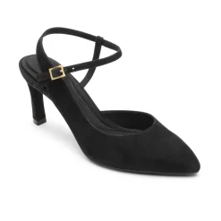 Best Rockport Women'S Total Motion Sheehan Strappy Heel Black Suede