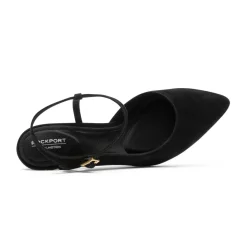 Best Rockport Women'S Total Motion Sheehan Strappy Heel Black Suede