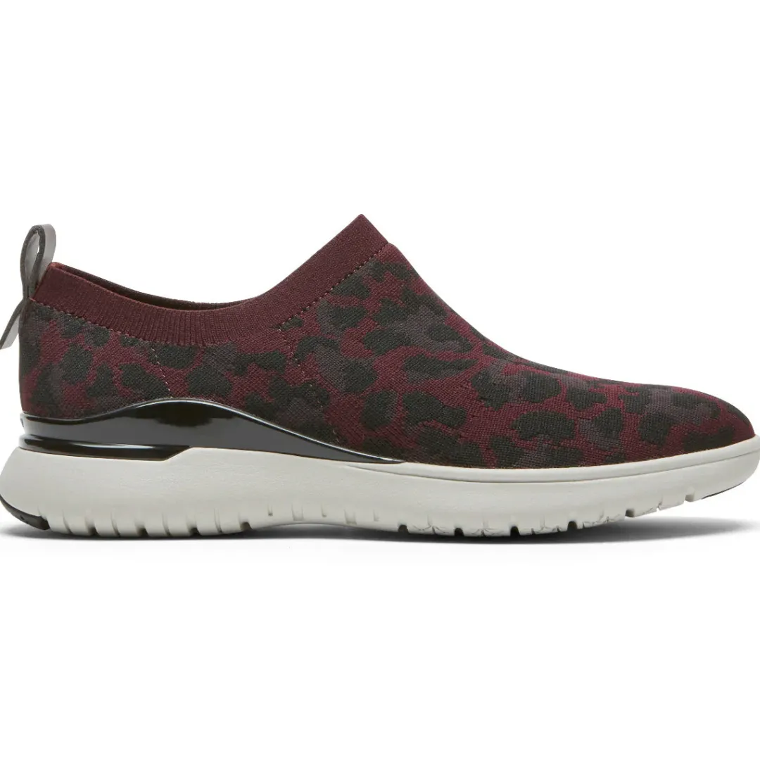 Online Rockport Women'S Total Motion Sport High Slip-On Shoe Oxblood Leopard