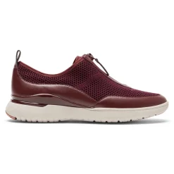 Clearance Rockport Women'S Total Motion Sport Zip Sneaker Oxblood